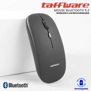 Taffware Silent Mouse Bluetooth 5.0 & Wireless 2.4G Rechargeable - M81