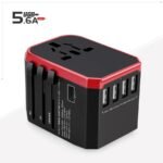 Travel Charger  Universal Travel Adaptor 4 Port Usb + 1 Type c