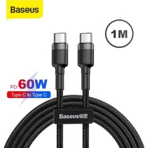 KABEL DATA TYPE-C TO TYPE-C BASEUS PD 2.0 60W FAST CHARGE (20V 3A)1M