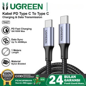 Kabel Data UGREEN USB Type C To Type C PD 5A 100W Fast Charging 70427