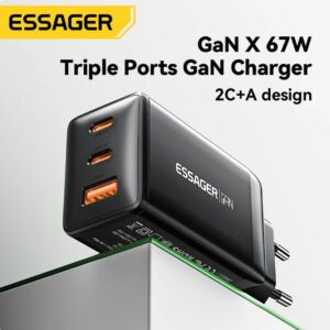 ESSAGER Kepala Charger Fast Charging GaN Multi Port PD 67W - G671A2CU